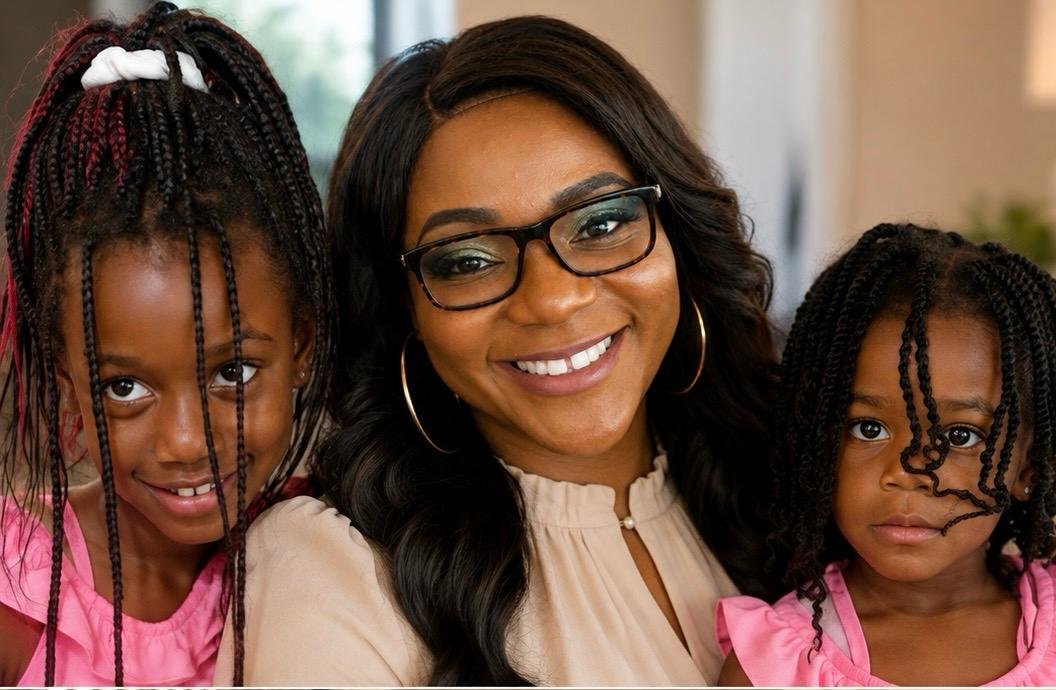 Chisanga Casey with her daughters